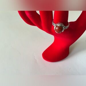 New Old Stock Red Jasper 925 Ring Size 9.75